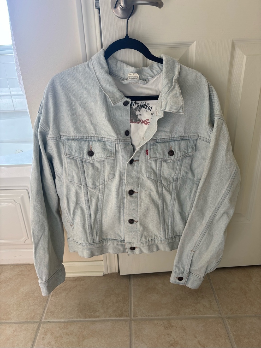 Levi's Light Blue Denim Jacket with Tag Detail